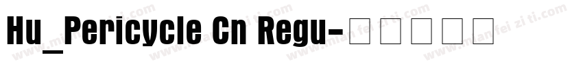 Hu_Pericycle Cn Regu字体转换